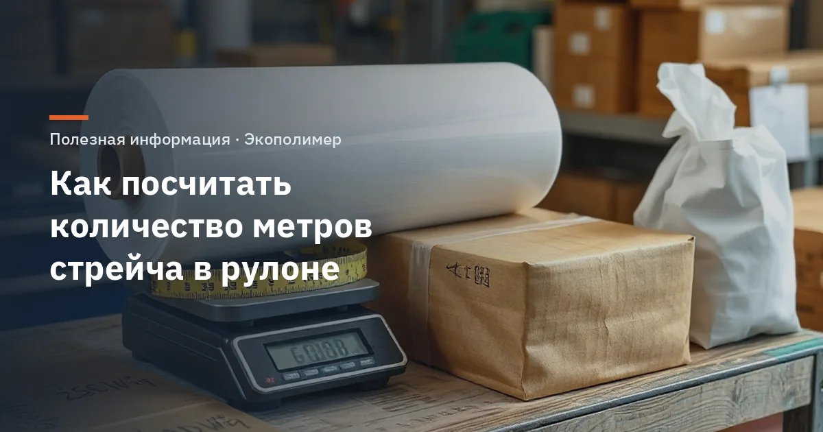 Как посчитать количество метров стрейча в рулоне