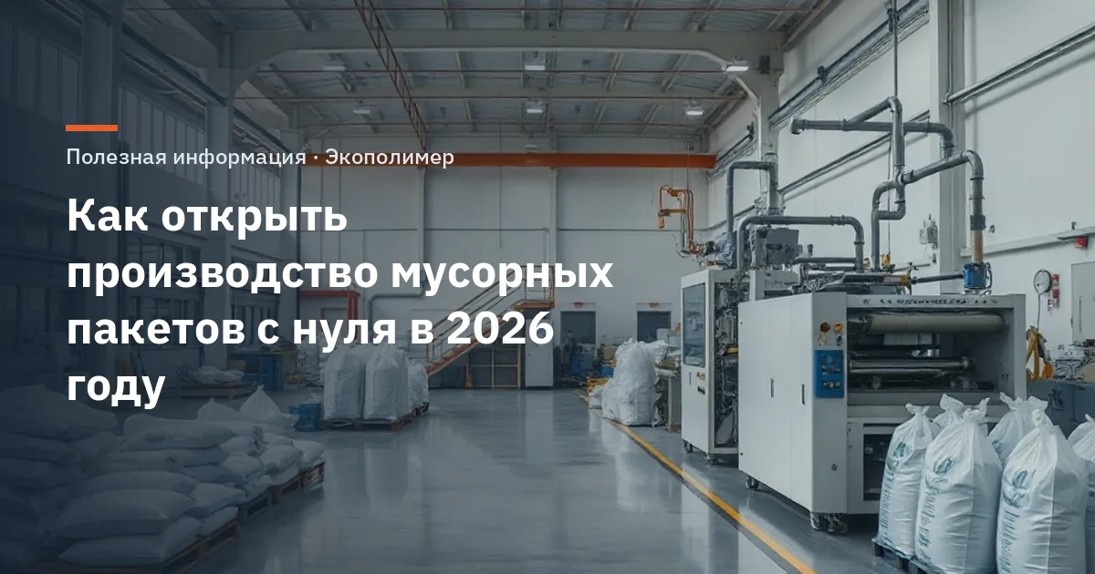 Как открыть производство мусорных пакетов с нуля в 2026 году