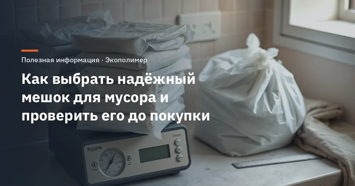 Как выбрать надёжный мешок для мусора и проверить его до покупки