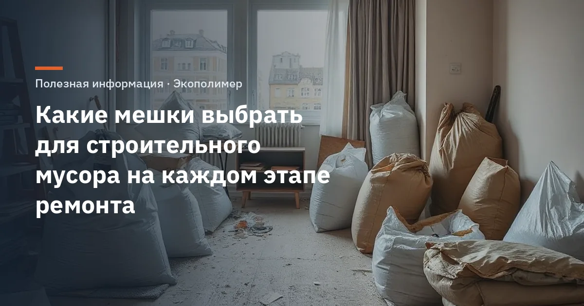 Какие мешки выбрать для строительного мусора на каждом этапе ремонта
