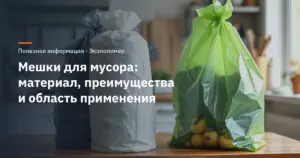 Мешки для мусора: материал, преимущества и область применения