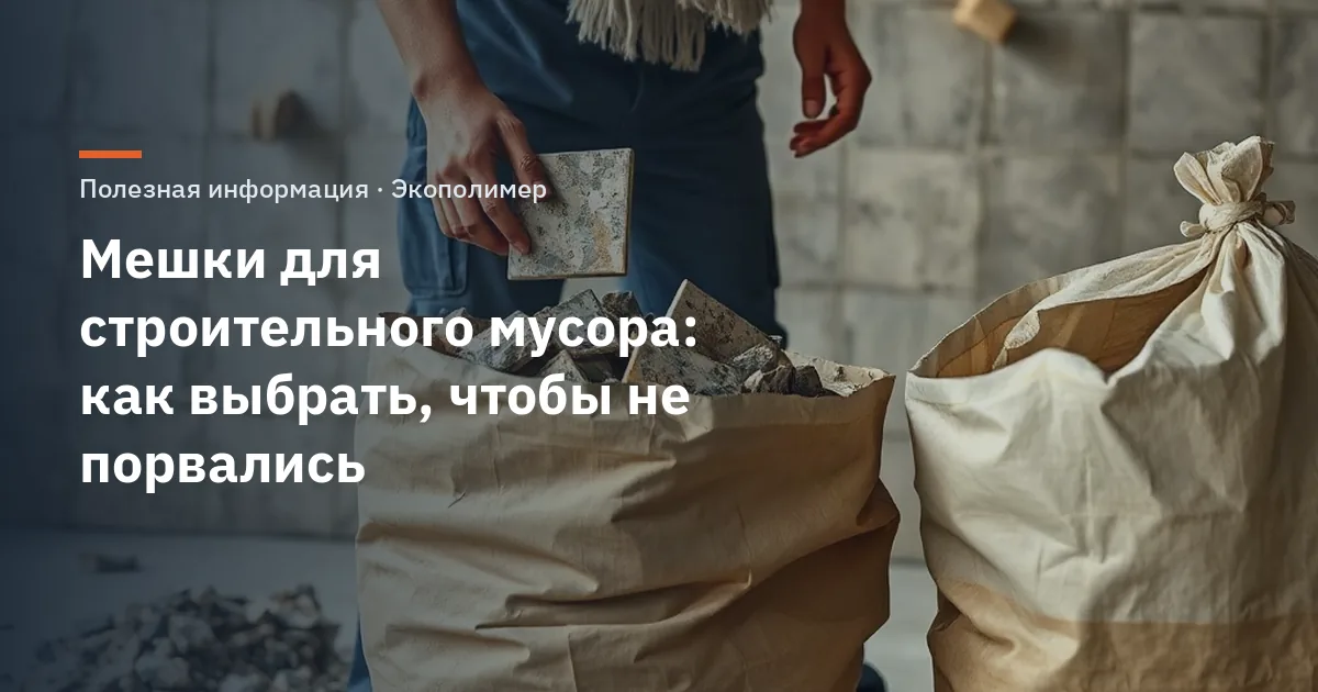 Мешки для строительного мусора: как выбрать, чтобы не порвались