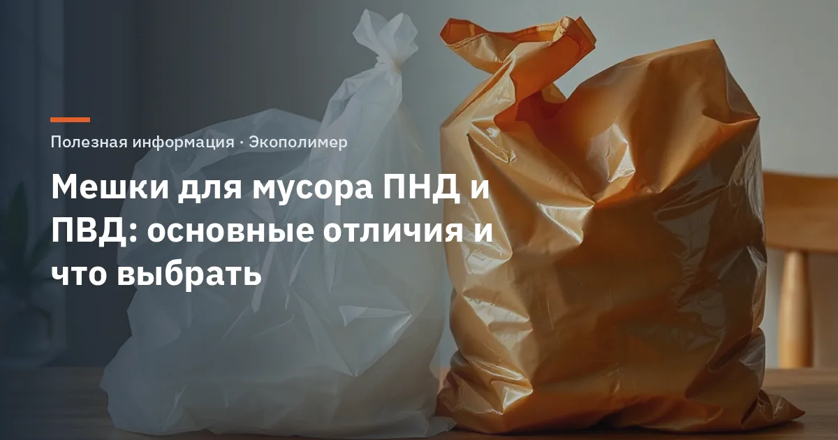 Мешки для мусора ПНД и ПВД: основные отличия и что выбрать