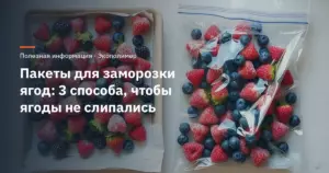 Пакеты для заморозки ягод: 3 способа, чтобы ягоды не слипались