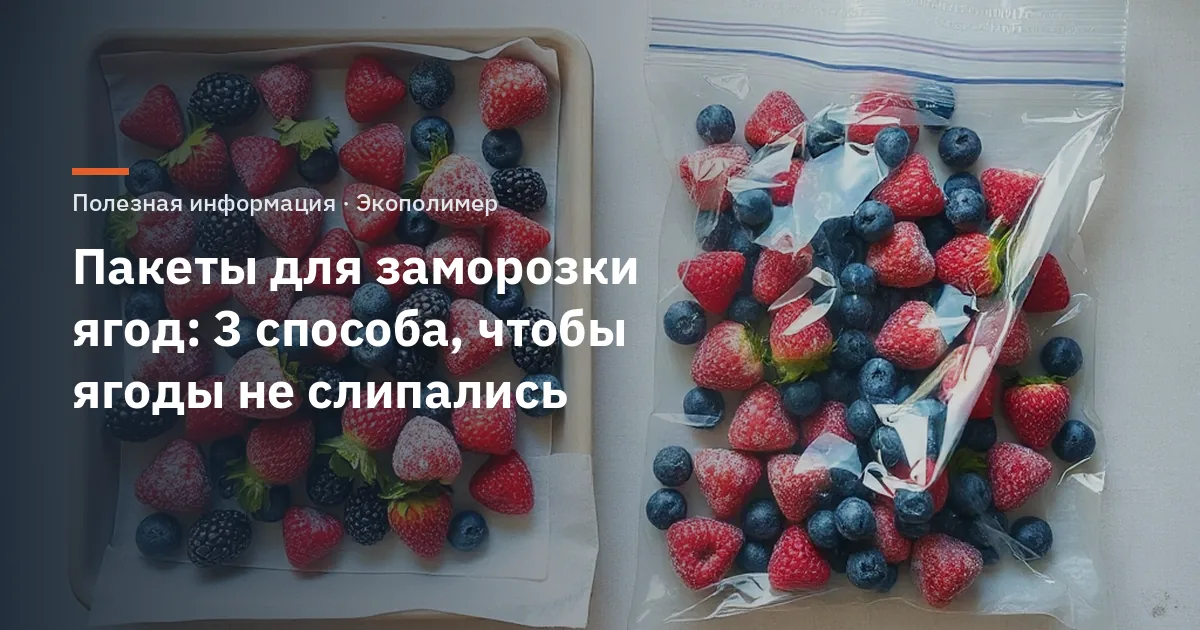 Пакеты для заморозки ягод: 3 способа, чтобы ягоды не слипались