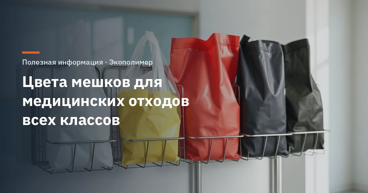 Цвета мешков для медицинских отходов всех классов