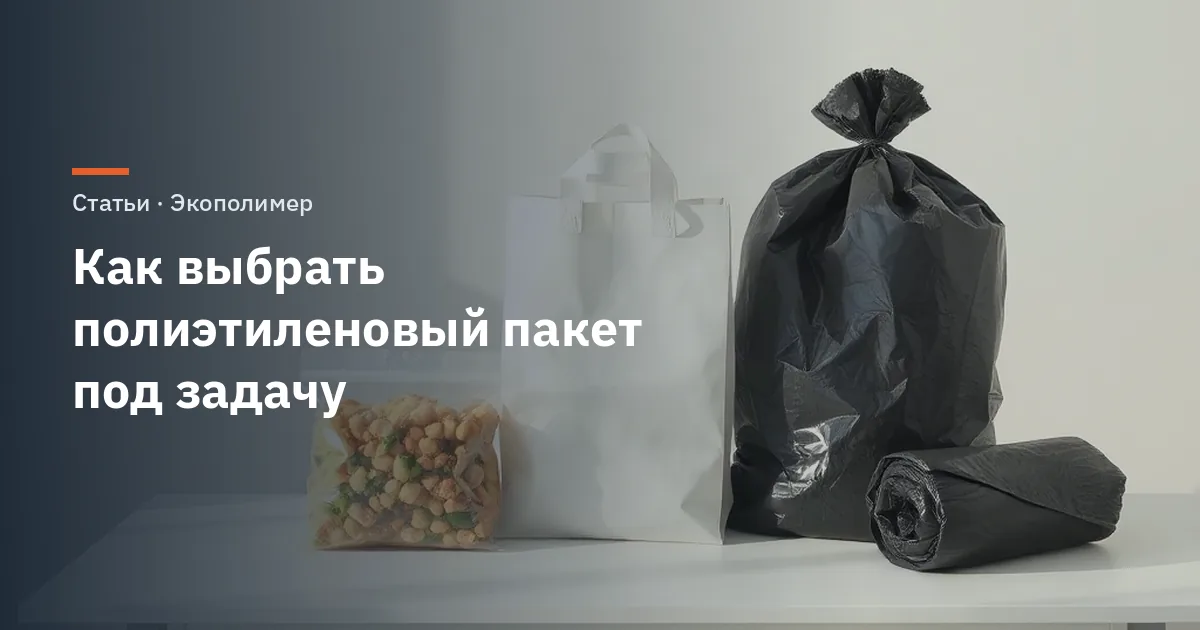 Как выбрать полиэтиленовый пакет под задачу