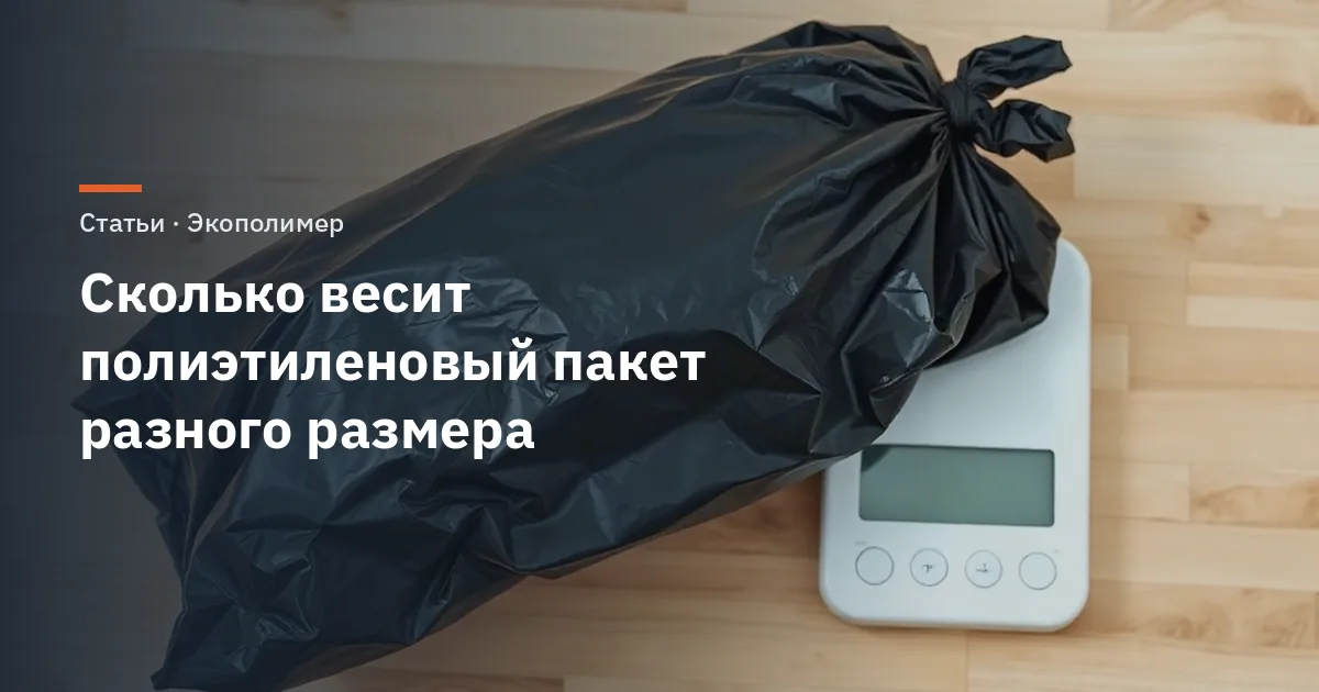 Сколько весит полиэтиленовый пакет разного размера